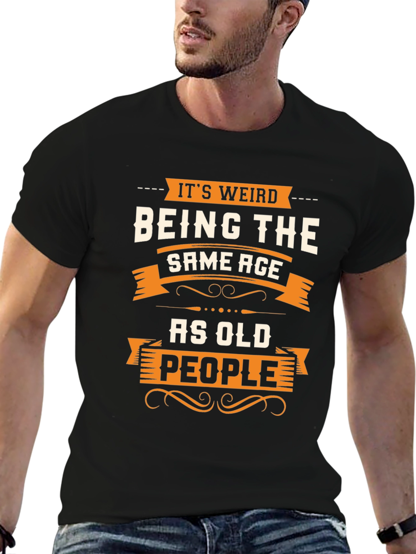 Funny Same Age As Old People Graphic Tee