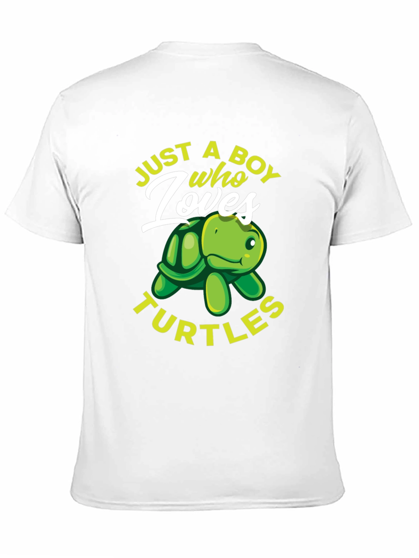Just A Boy Who Loves Turtles Black T-Shirt