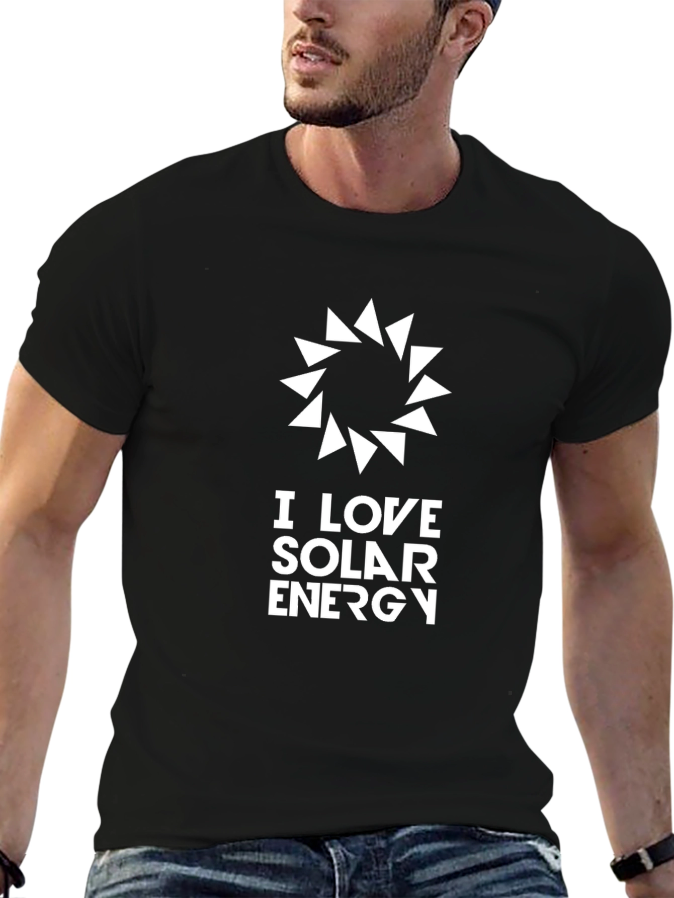 I Love Solar Energy T-Shirt - Black
