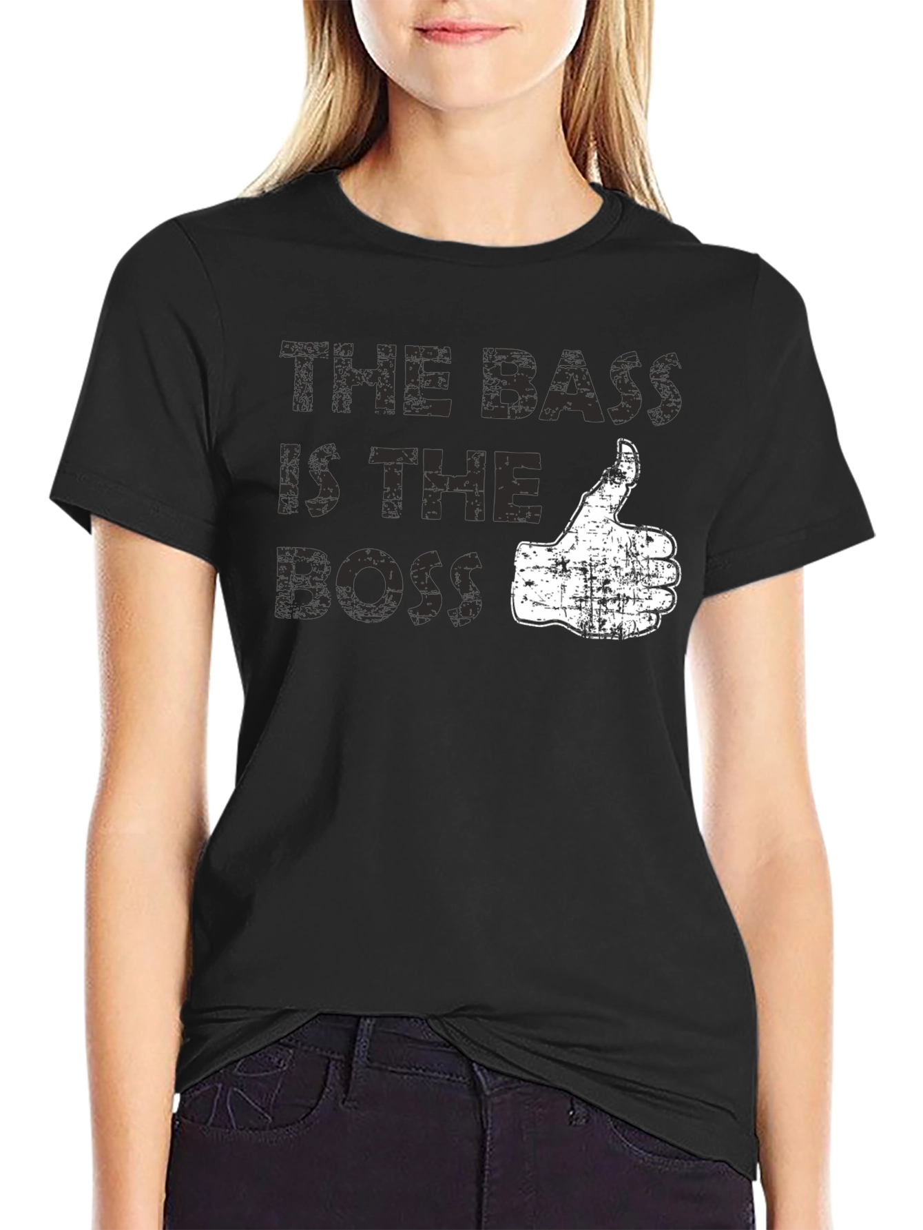 The Bass is the Boss Graphic Tee - Black