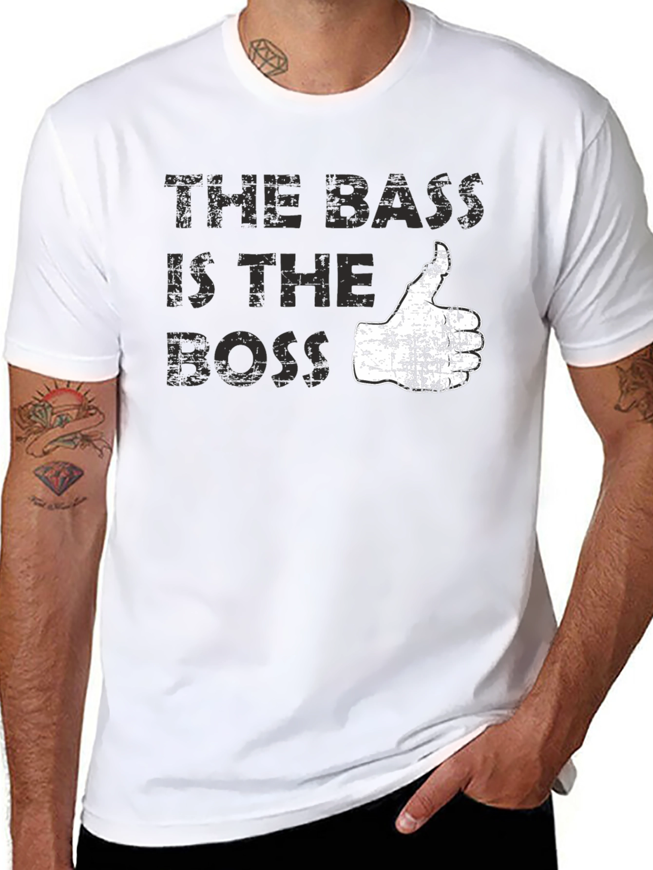 The Bass is the Boss Graphic Tee - Black