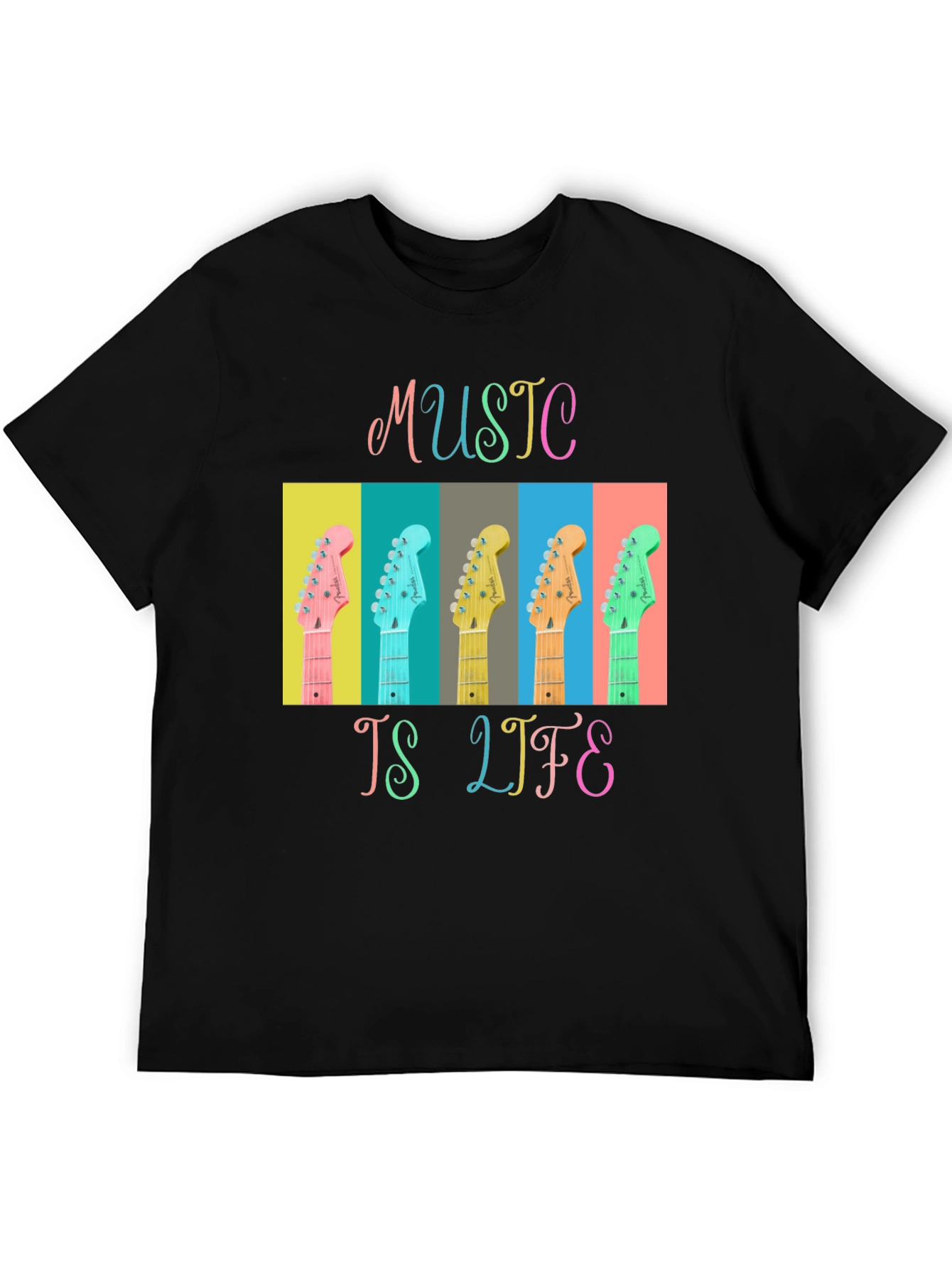 Music is Life Guitar T-Shirt