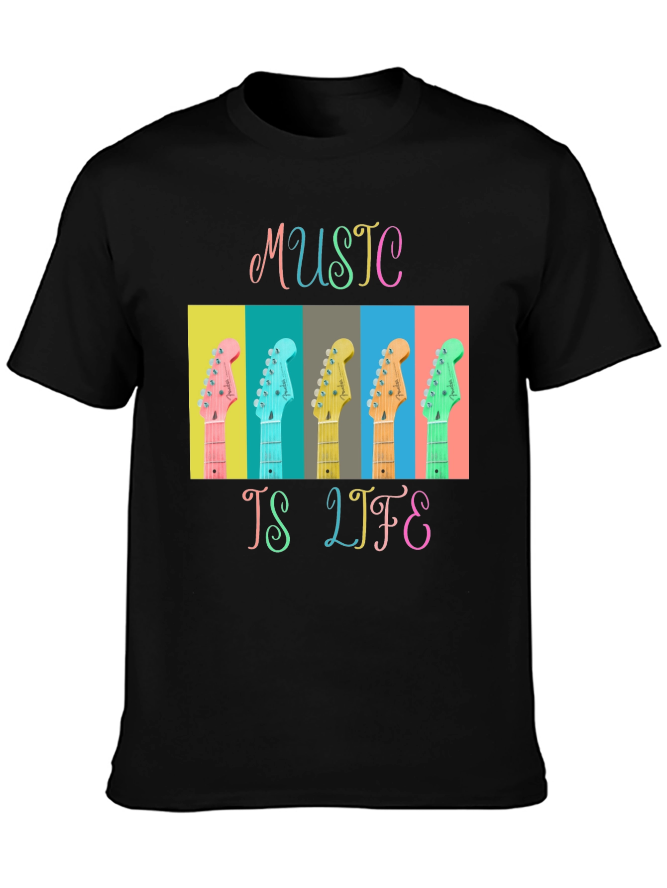 Music is Life Guitar T-Shirt