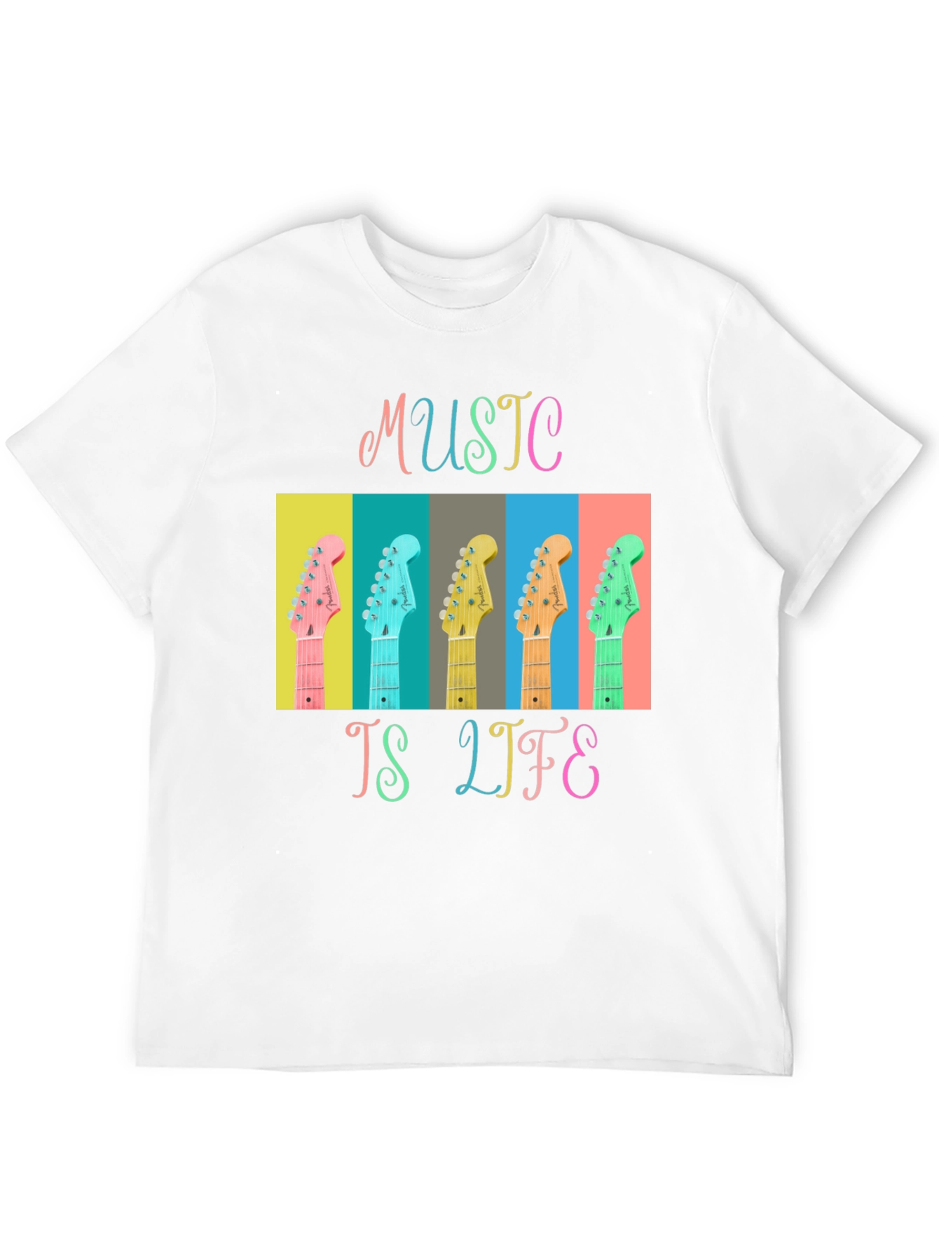 Music is Life Guitar T-Shirt