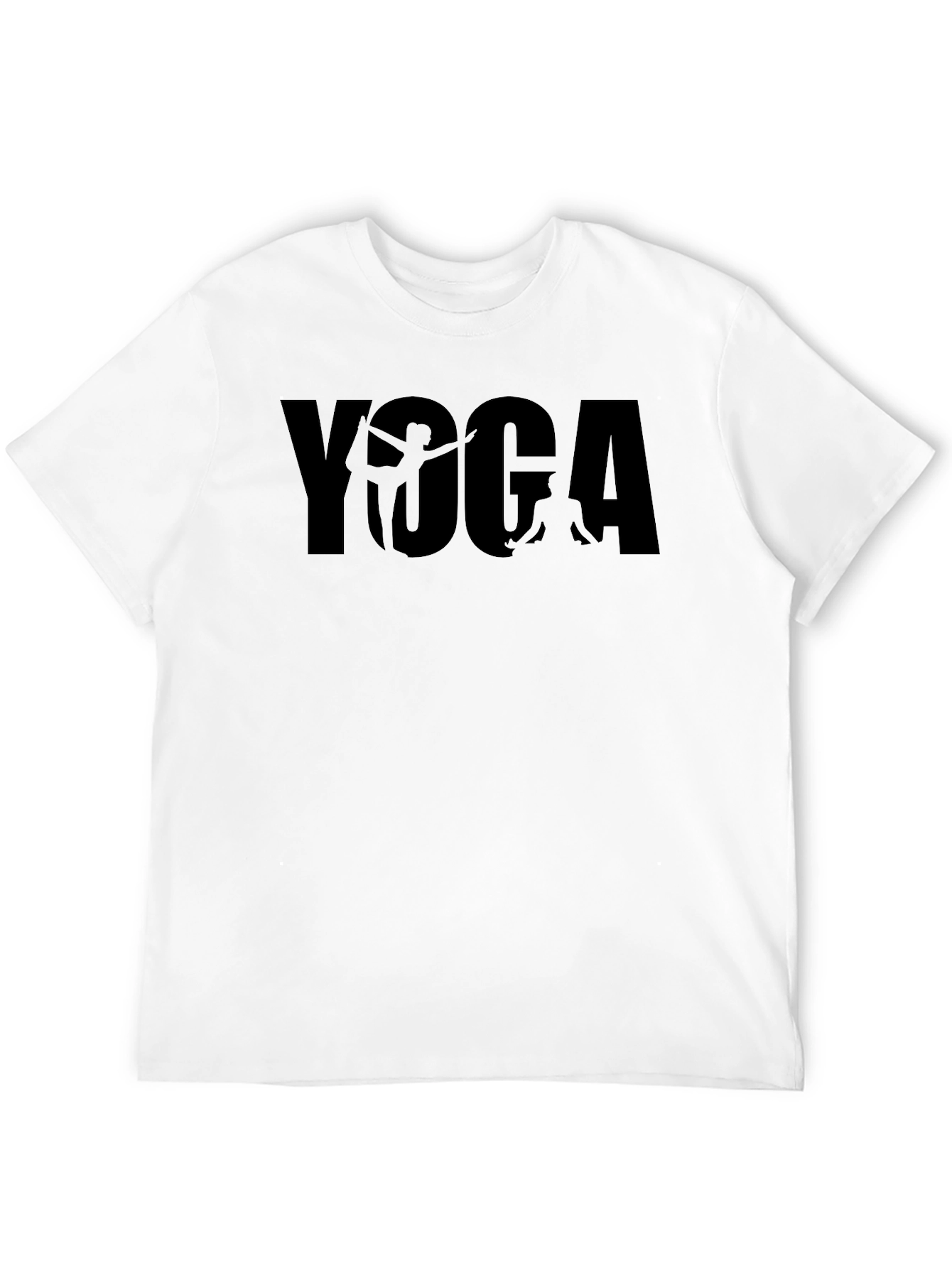 Yoga Silhouette Graphic Tee - Black Cotton Blend