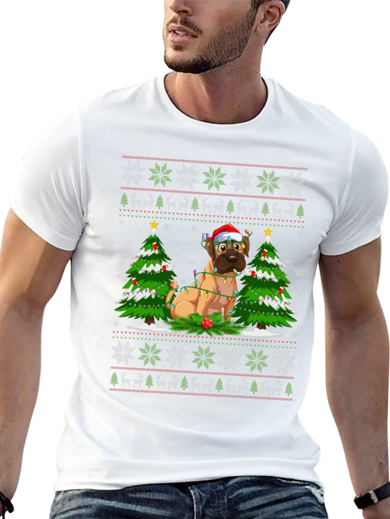 Festive Dog Christmas T-Shirt