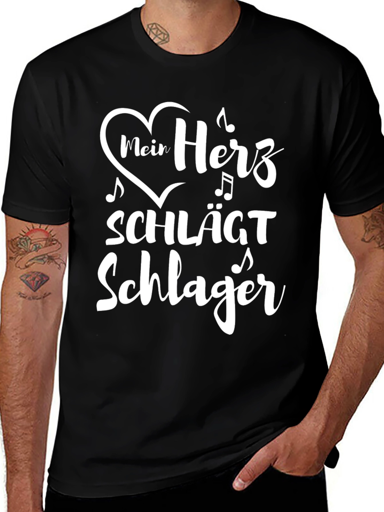 Mein Herz Schlager T-Shirt - Music Lover Tee