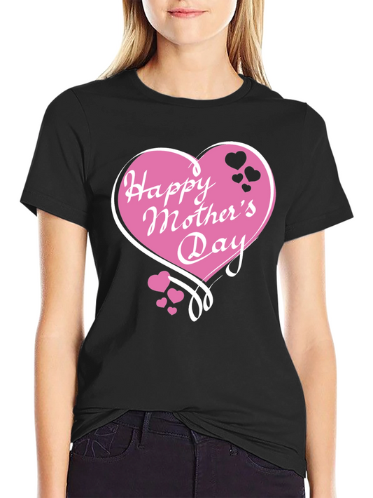 Happy Mothers Day Black T-Shirt