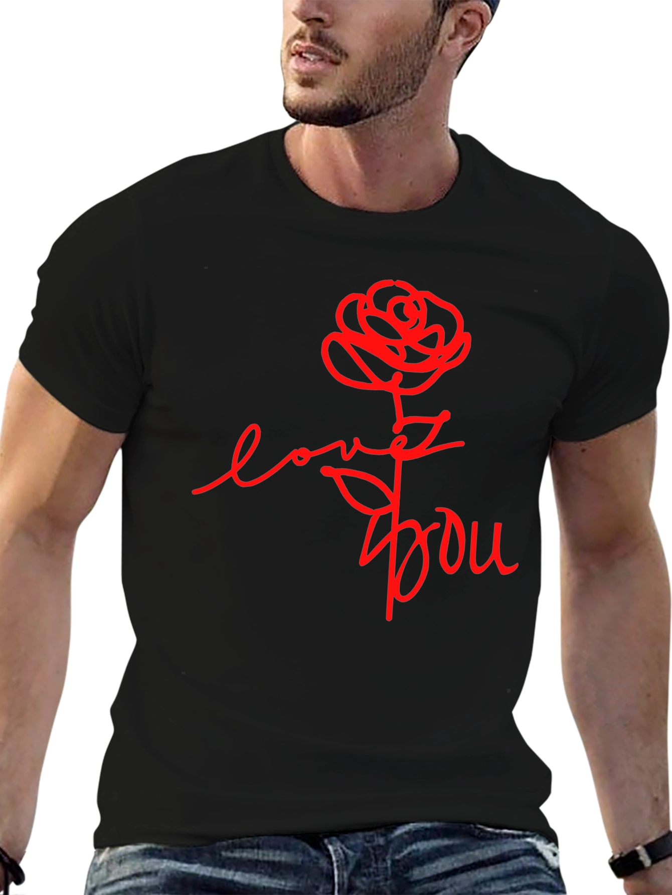 Love You Rose Graphic Tee