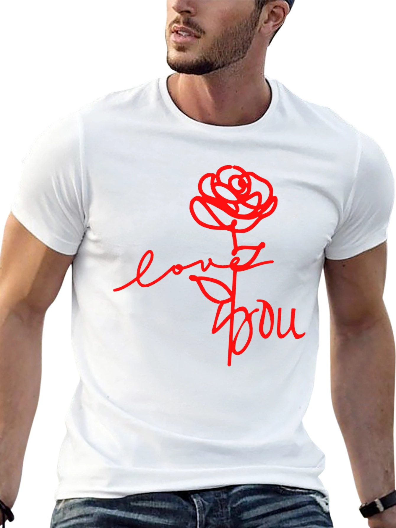 Love You Rose Graphic Tee