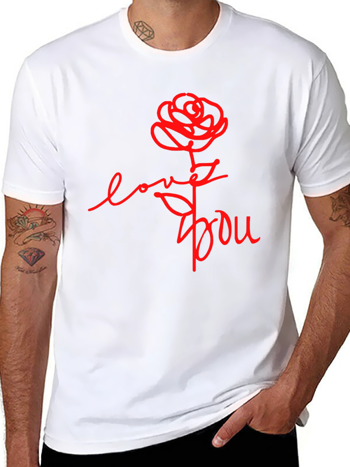 Love You Rose Graphic Tee