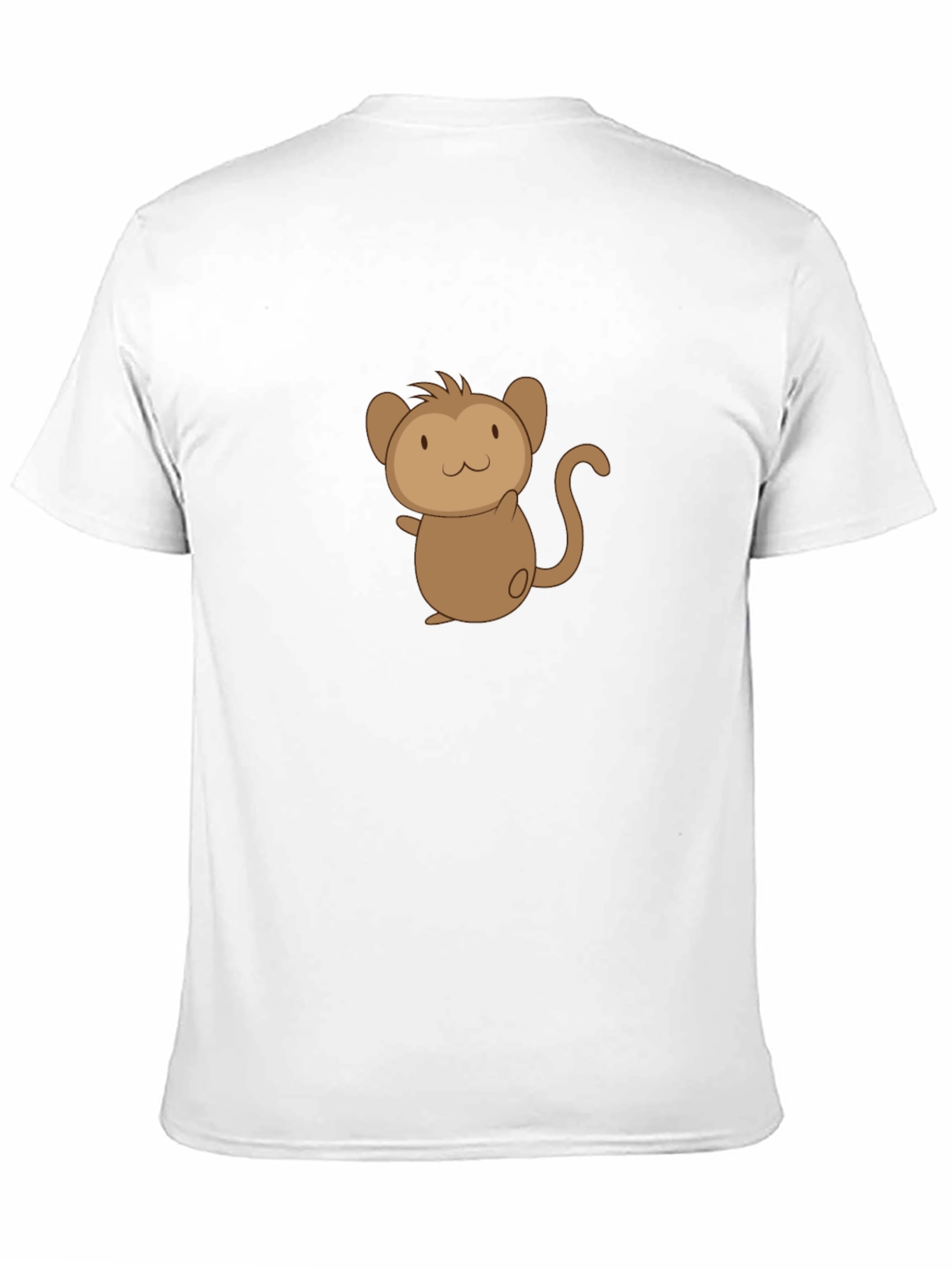 Cute Monkey Graphic Black T-Shirt