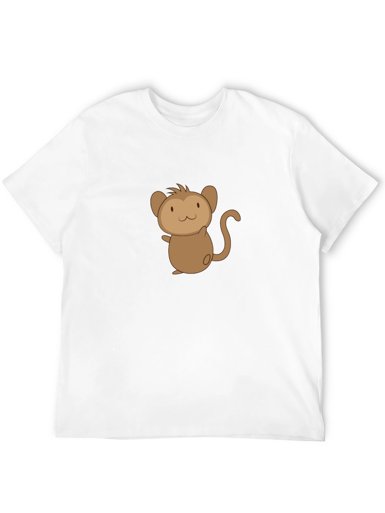 Cute Monkey Graphic Black T-Shirt