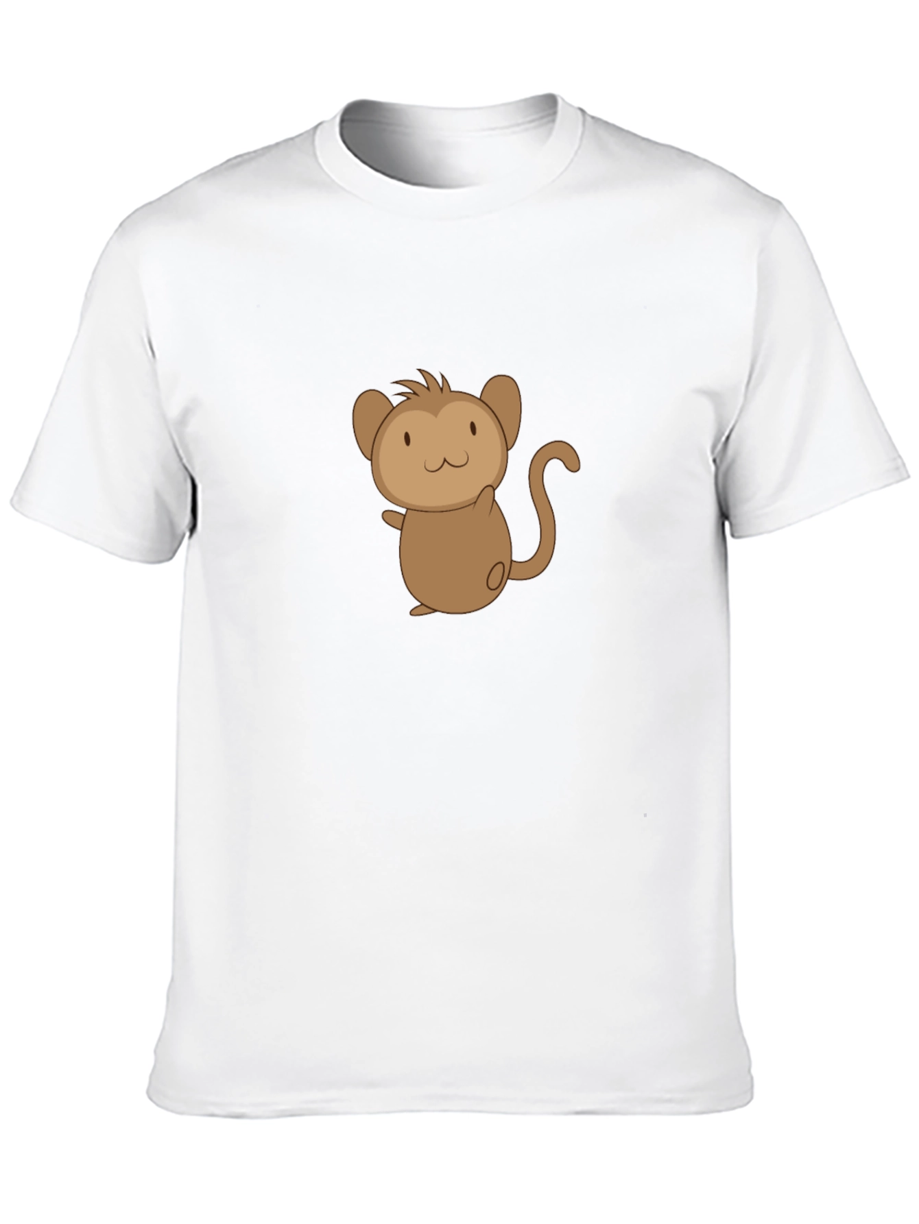 Cute Monkey Graphic Black T-Shirt