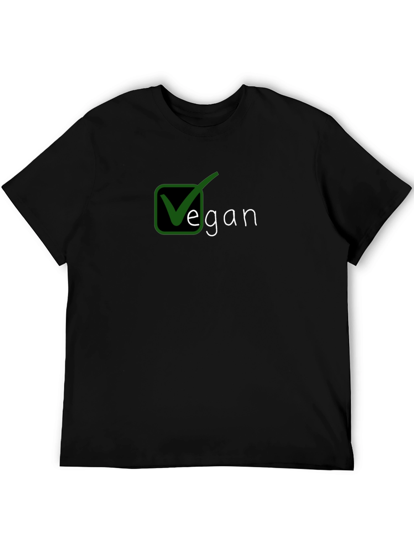 Vegan Checkmark T-Shirt - Black