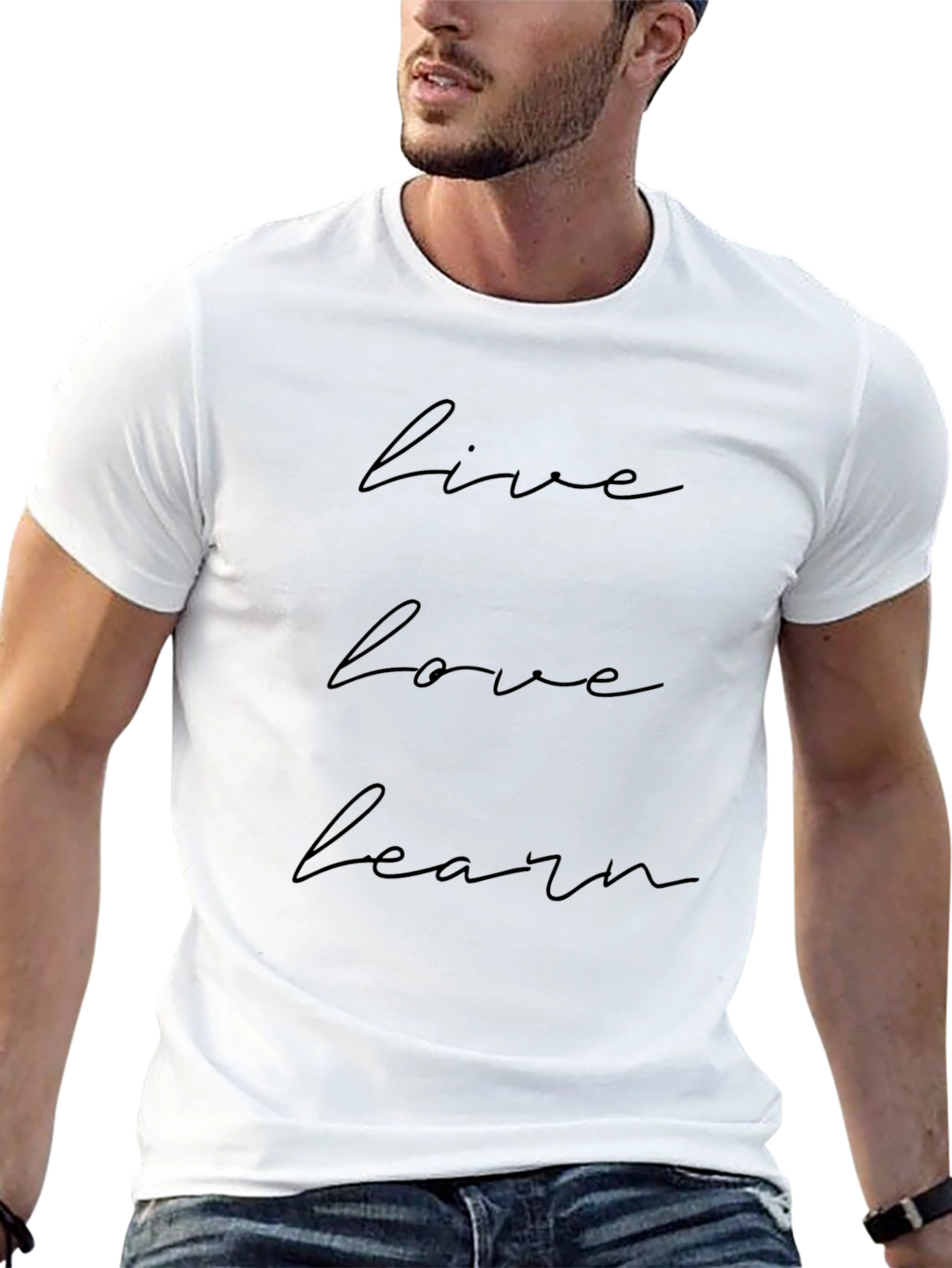 Live Love Learn Black Graphic Tee