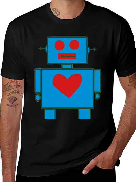 Robot Heart Graphic T-Shirt