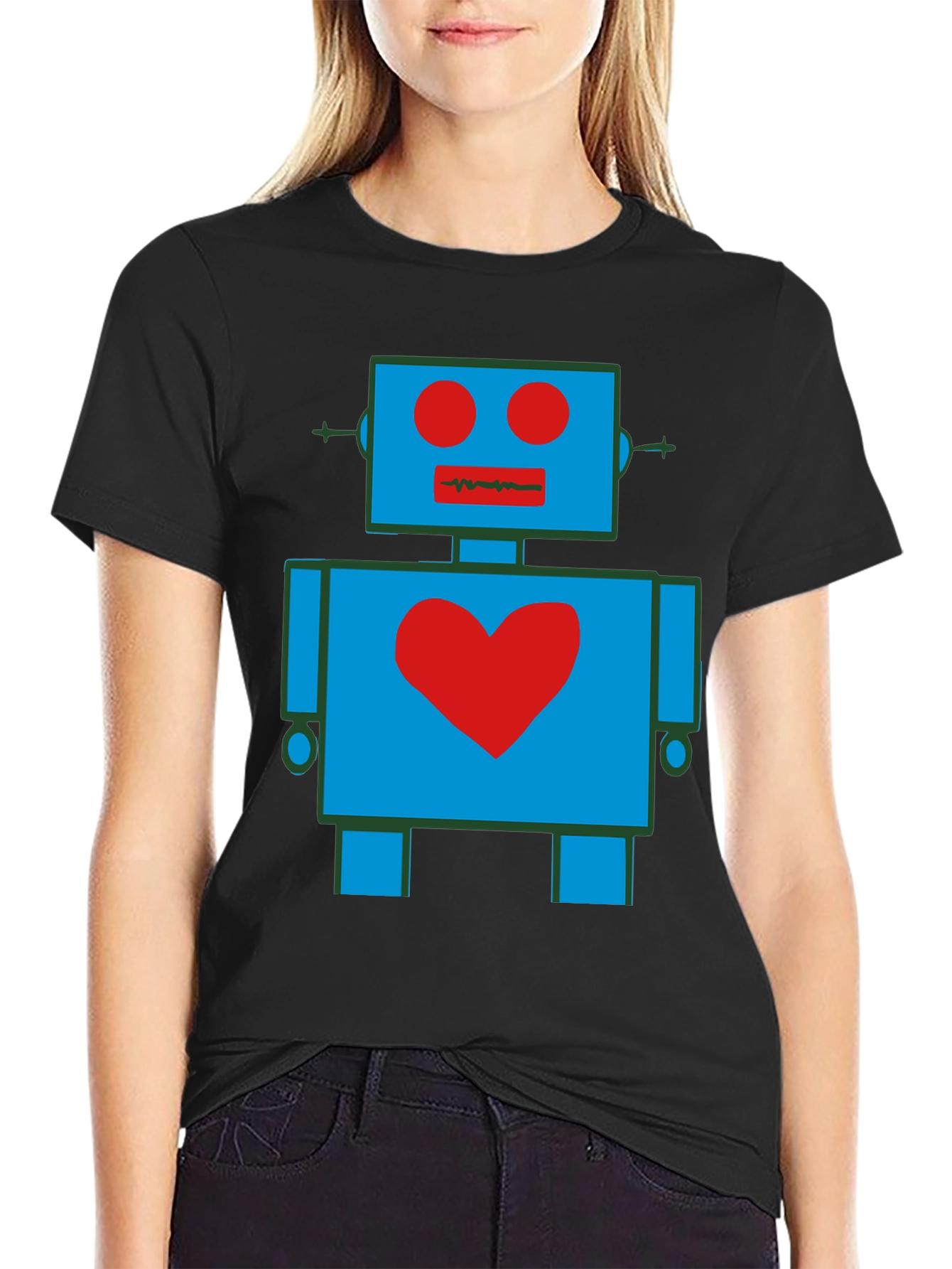 Robot Heart Graphic T-Shirt