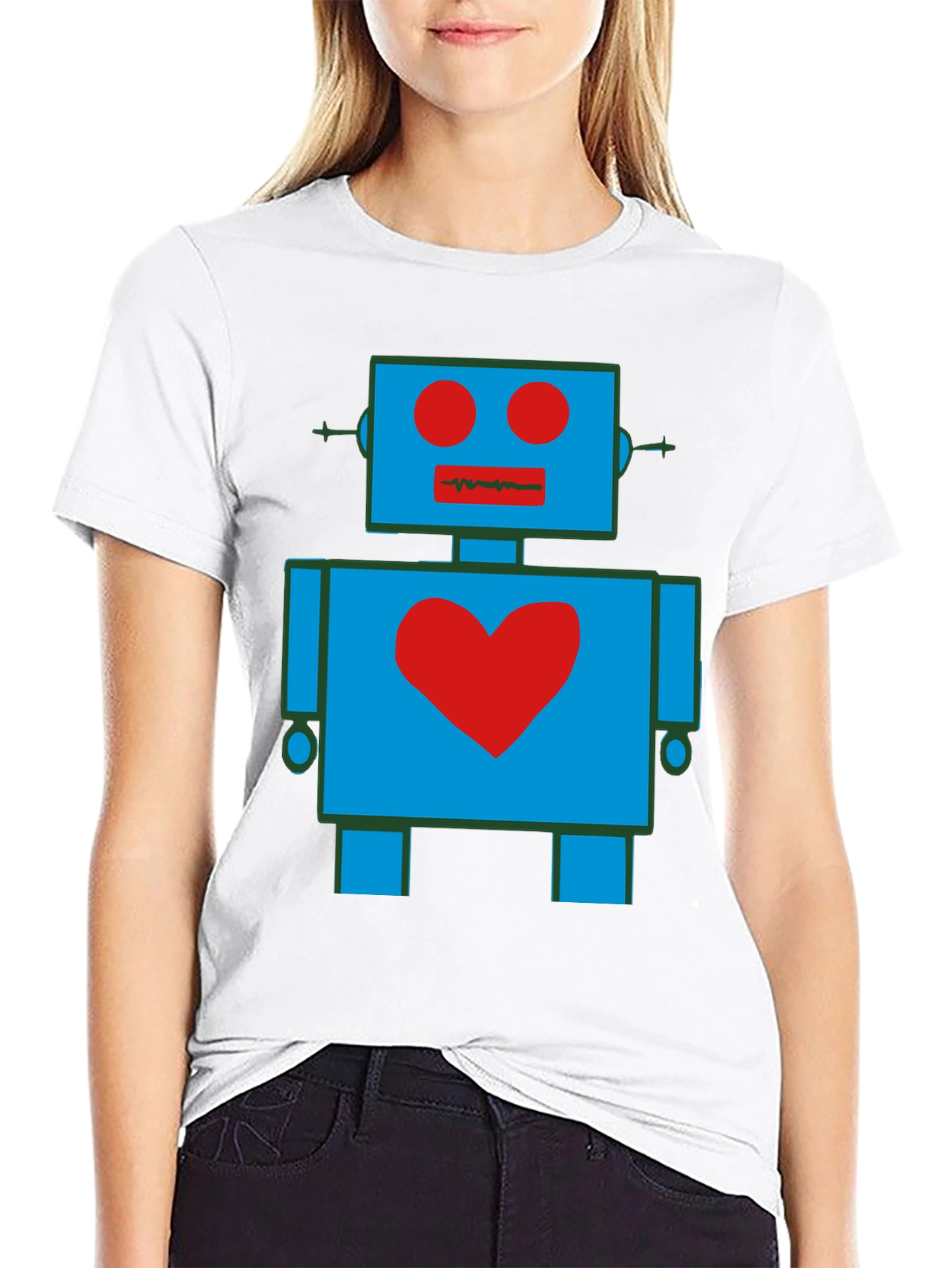 Robot Heart Graphic T-Shirt
