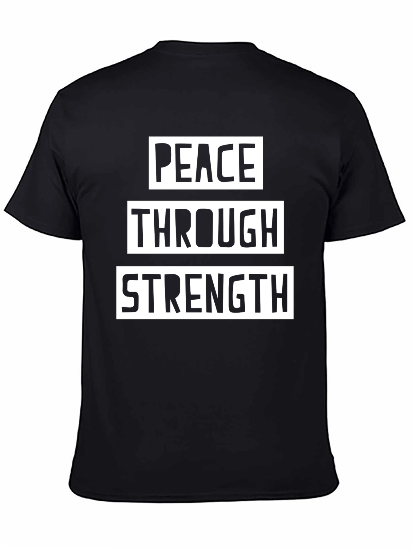 Peace Through Strength Black Graphic Tee