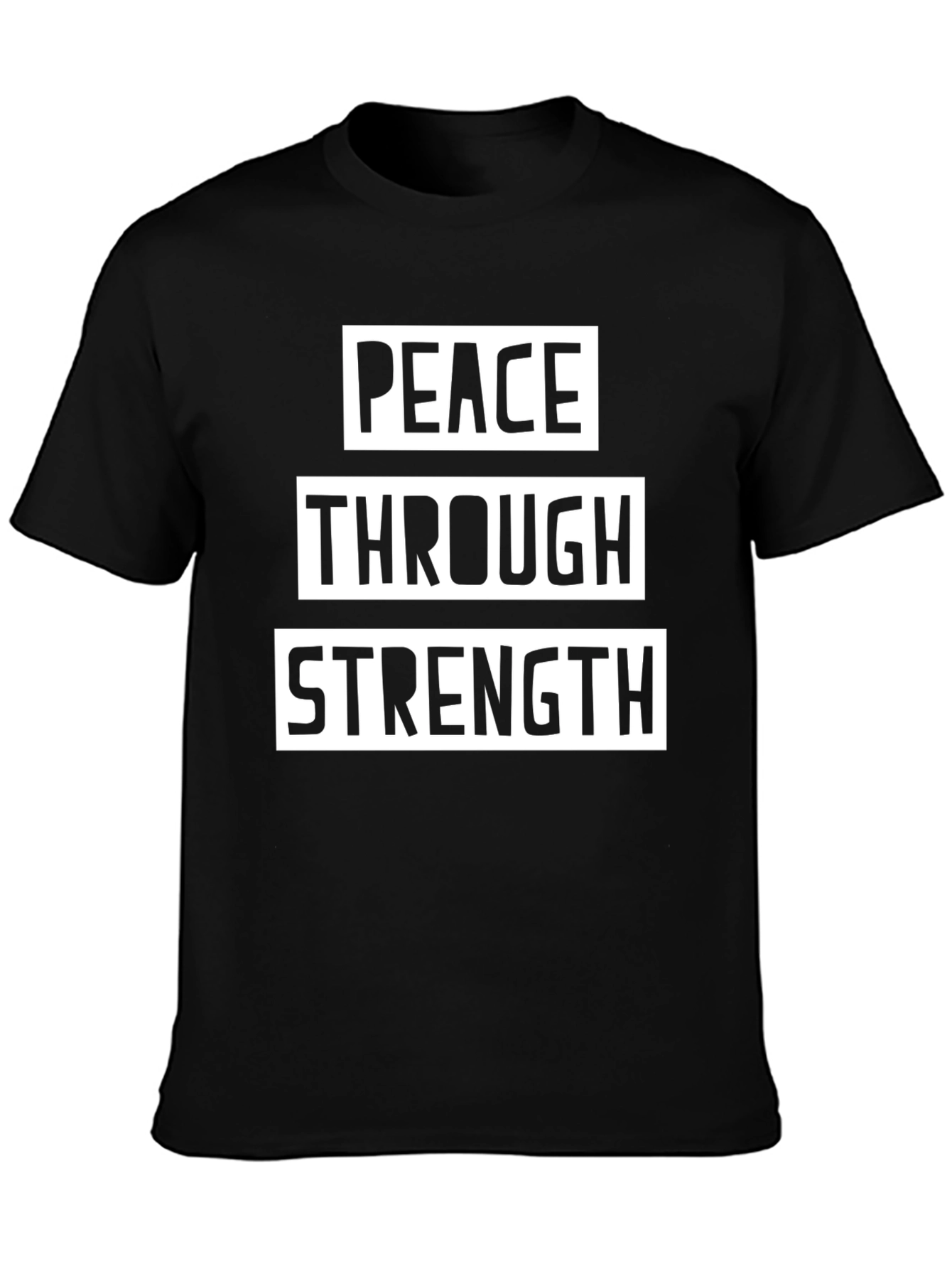 Peace Through Strength Black Graphic Tee
