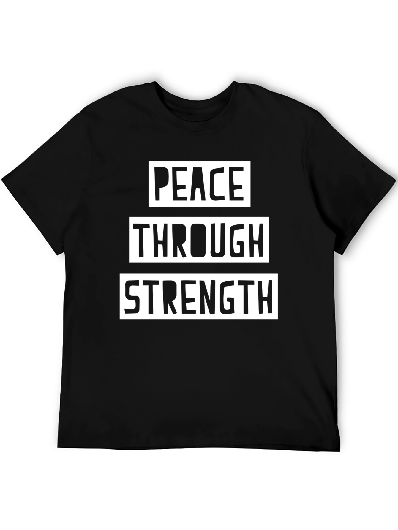 Peace Through Strength Black Graphic Tee