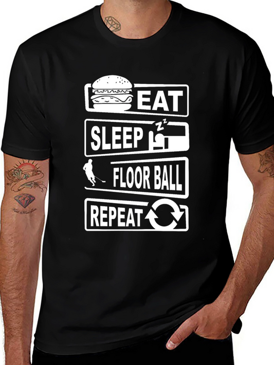 Eat Sleep Floor Ball Repeat T-Shirt