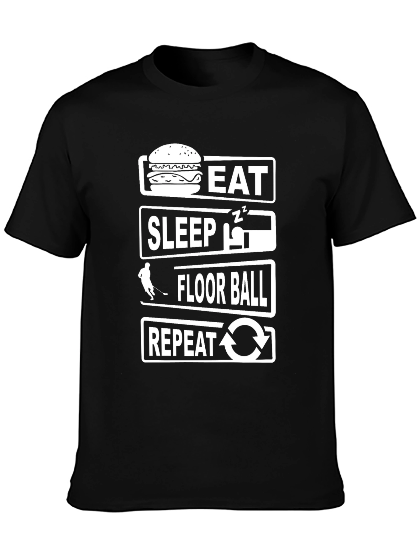 Eat Sleep Floor Ball Repeat T-Shirt