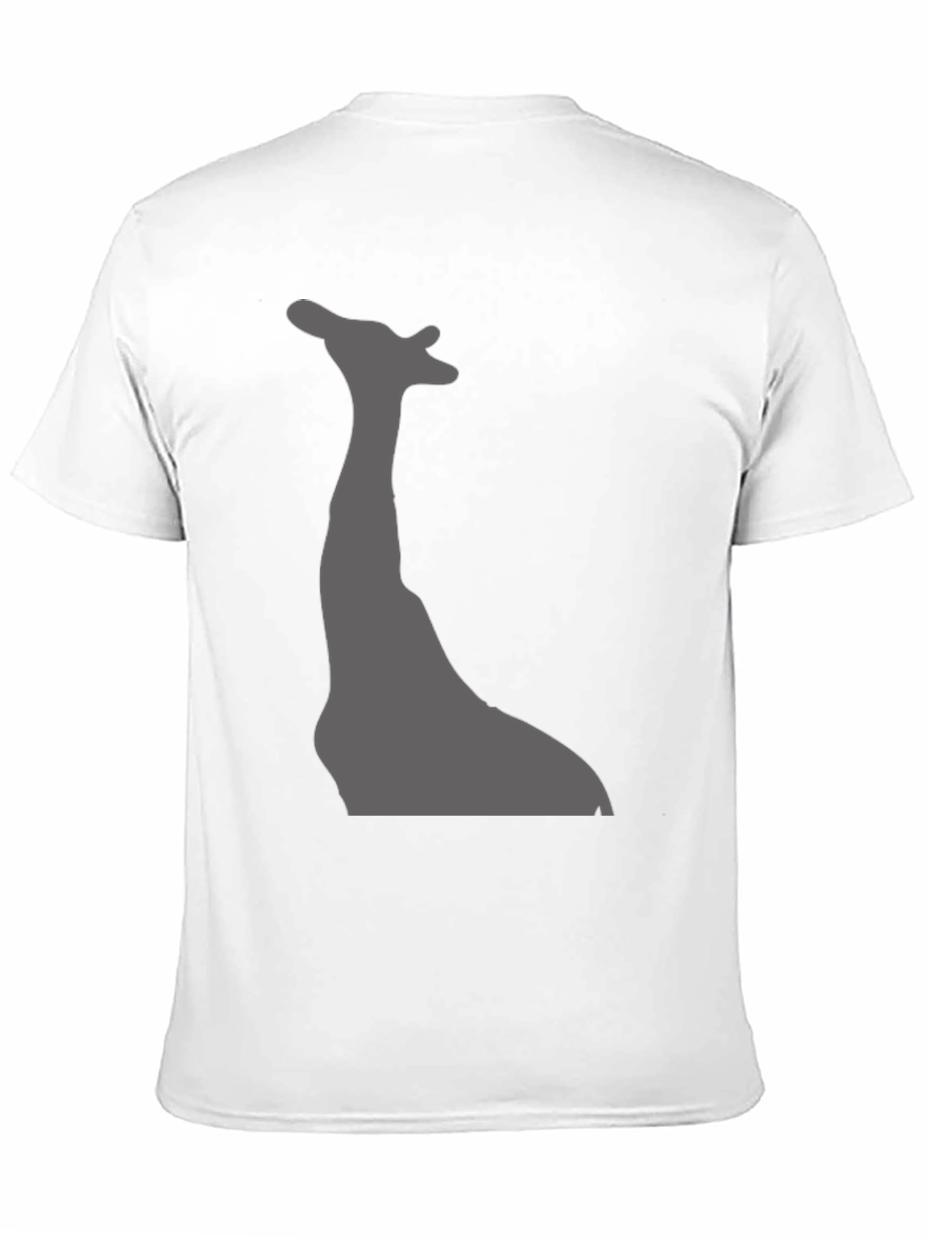 Giraffe Silhouette Graphic Tee - Black Cotton T-Shirt