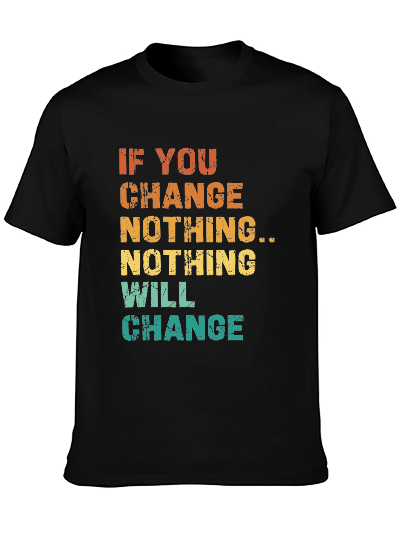 Inspirational Graphic Tee - If You Change Nothing...