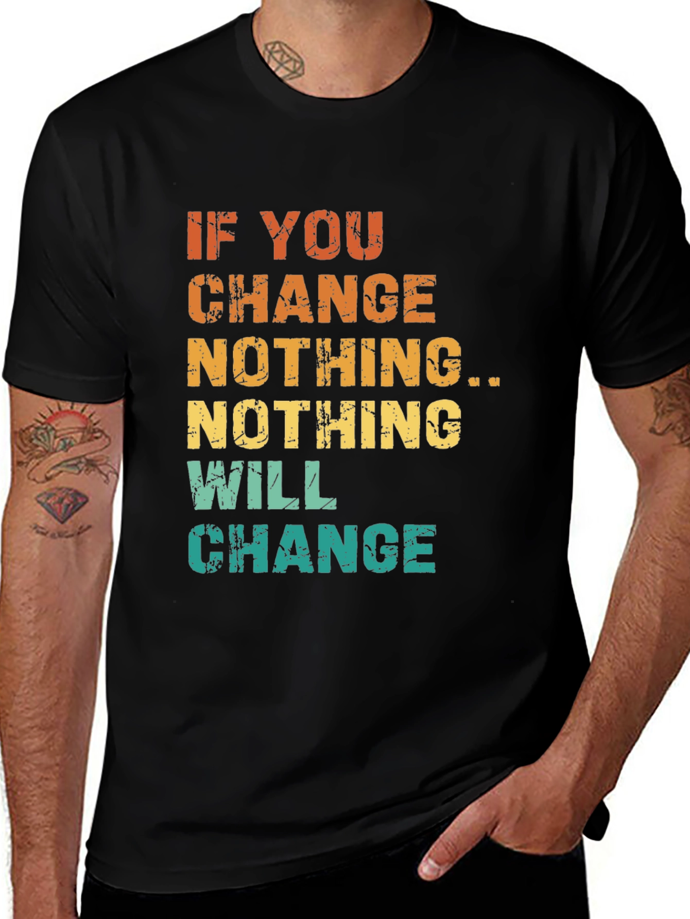 Inspirational Graphic Tee - If You Change Nothing...