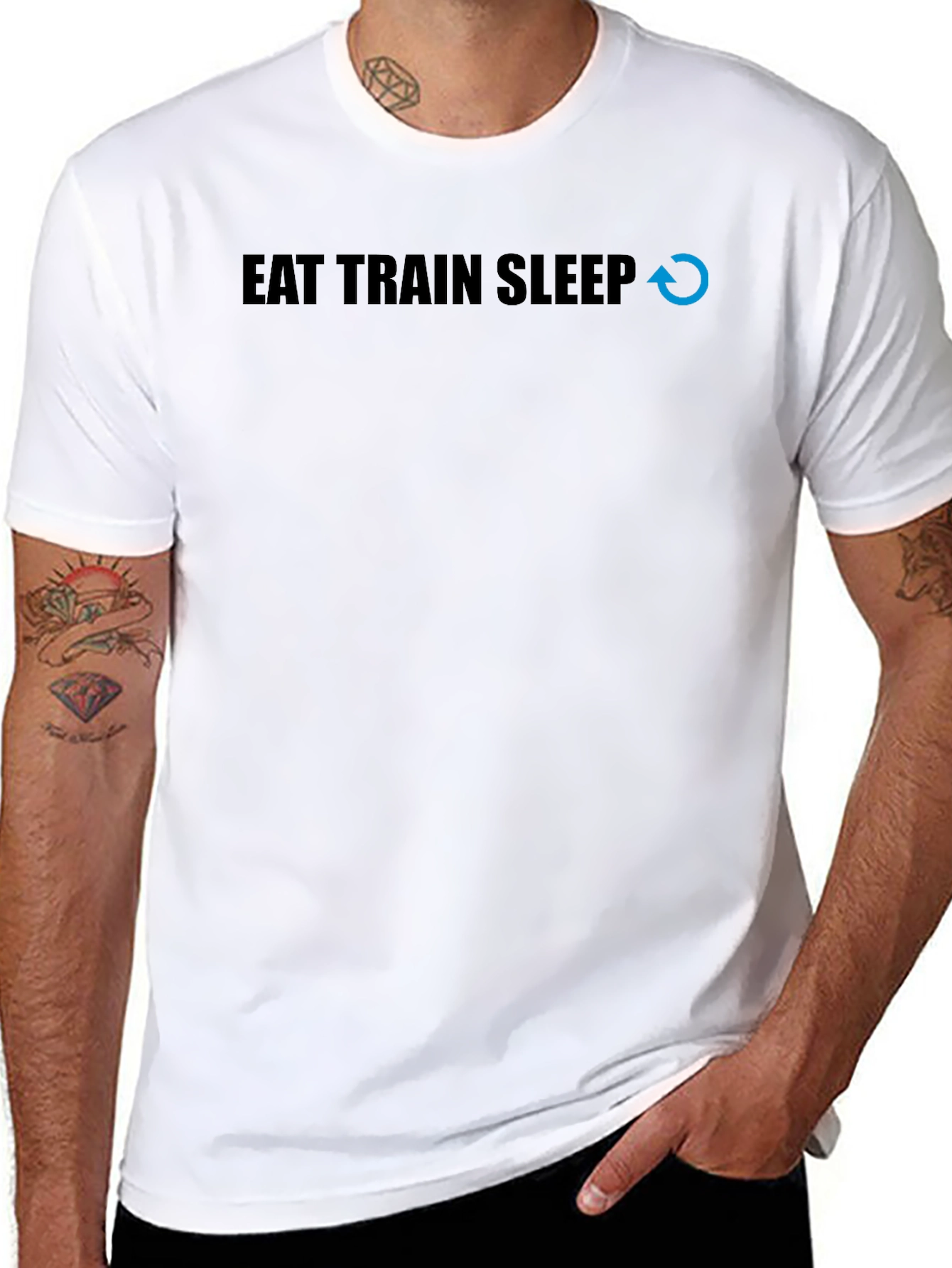 Eat Train Sleep Cycle T-Shirt - Fitness Motivation Tee