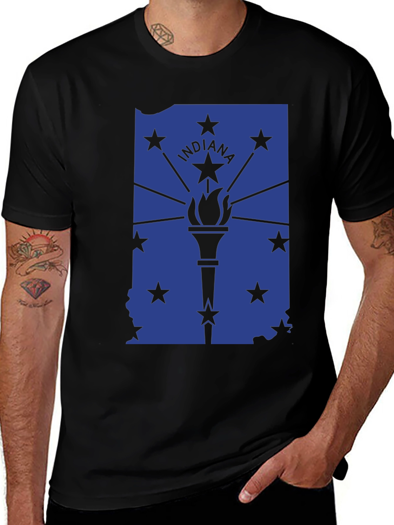 Indiana State Flag Graphic T-Shirt