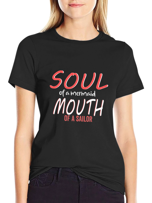 Soul of a Mermaid T-Shirt - Black Graphic Tee