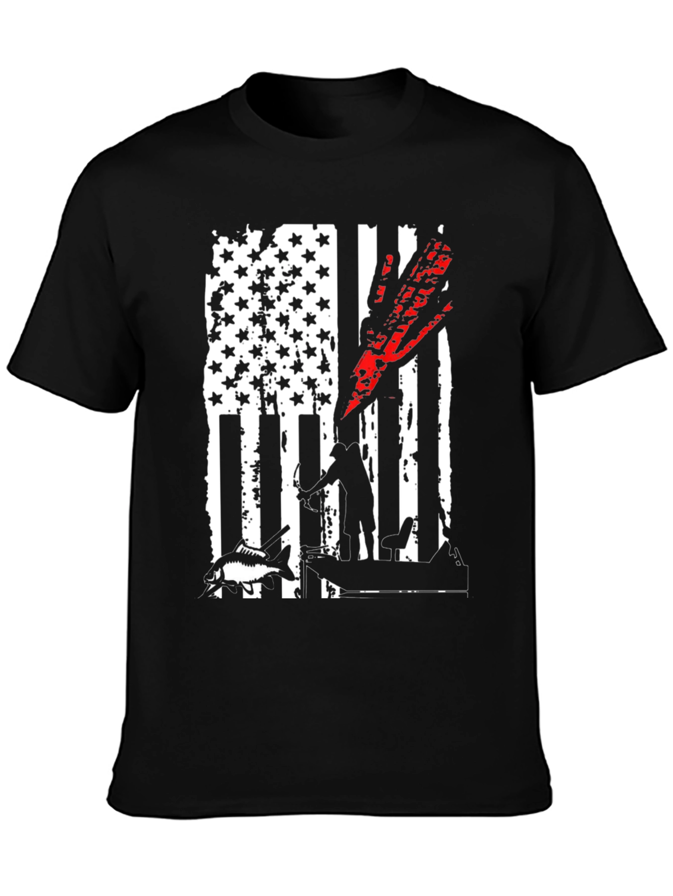 Bowfishing American Flag T-Shirt