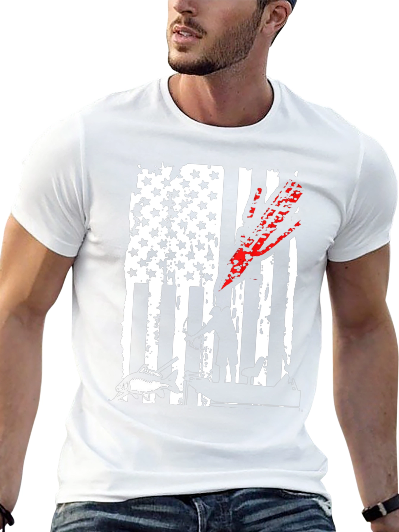 Bowfishing American Flag T-Shirt