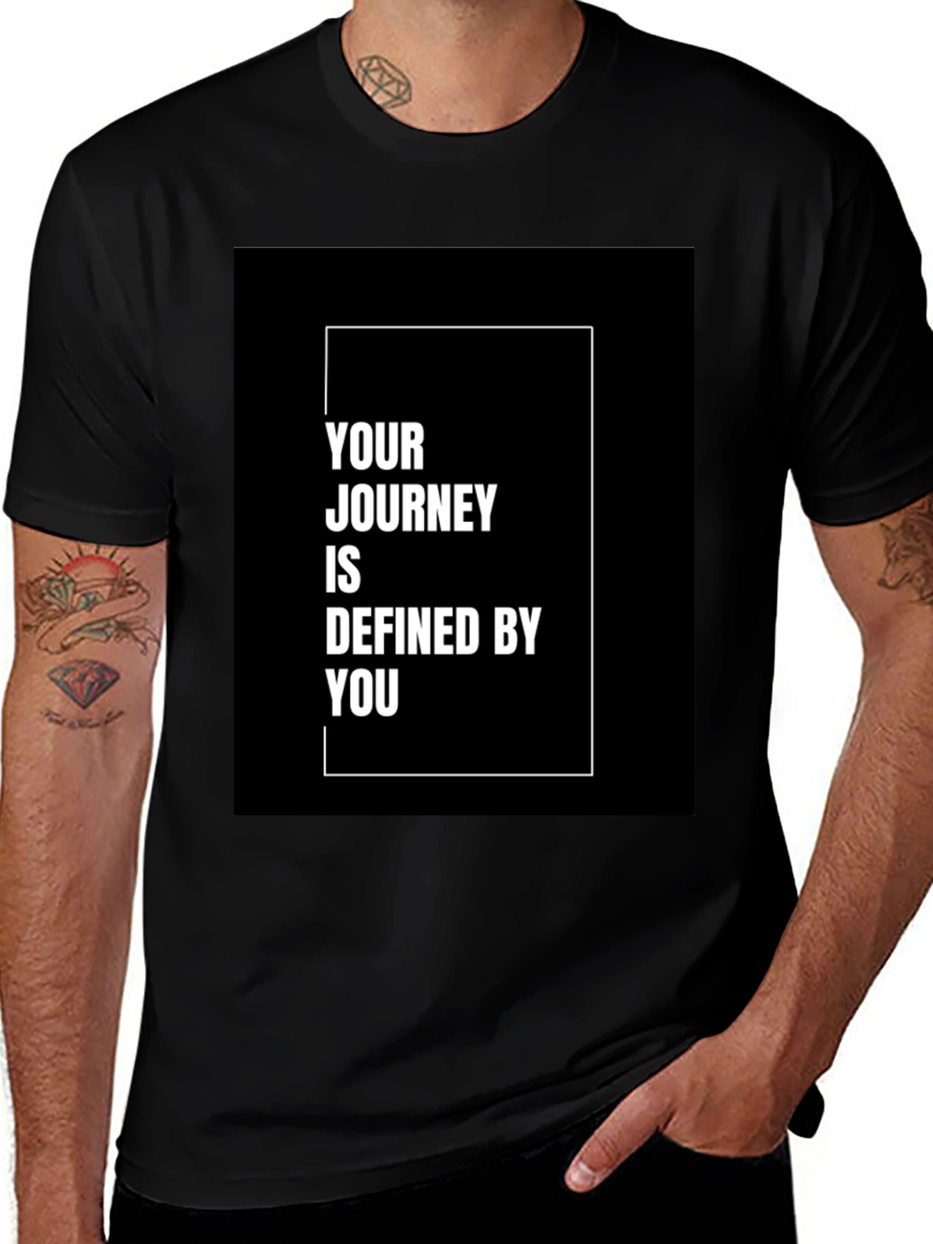 Inspirational Journey Defined by You Black T-Shirt
