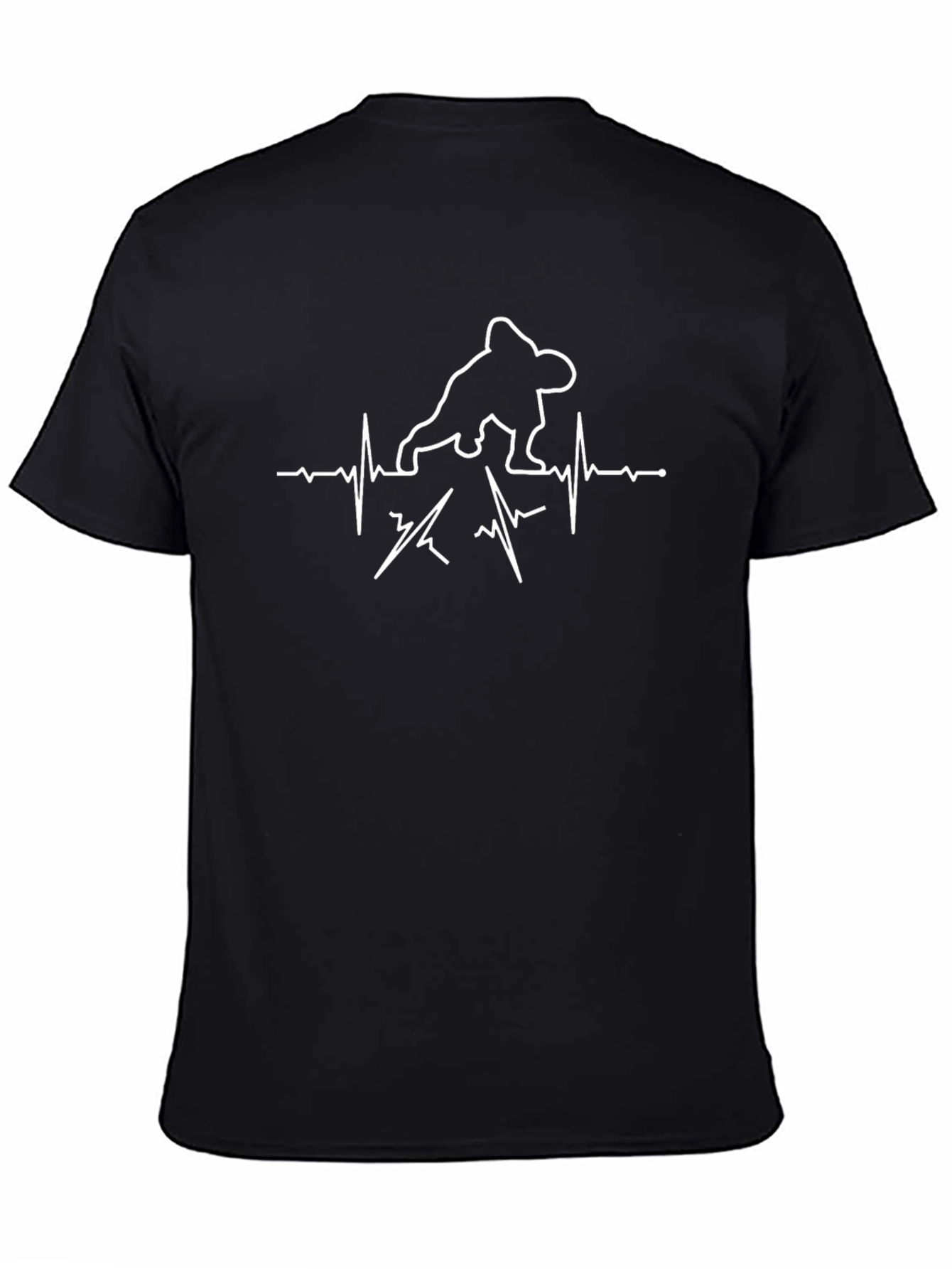 Wrestling Heartbeat T-Shirt - Black Cotton Tee
