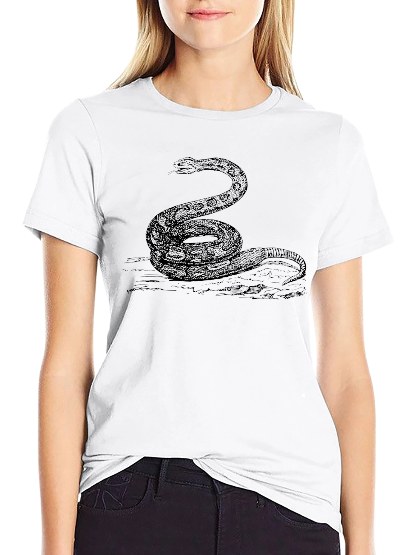 Snake Graphic Black T-Shirt
