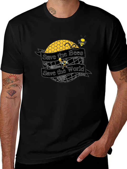 Save the Bees T-Shirt: World Honeycomb Design