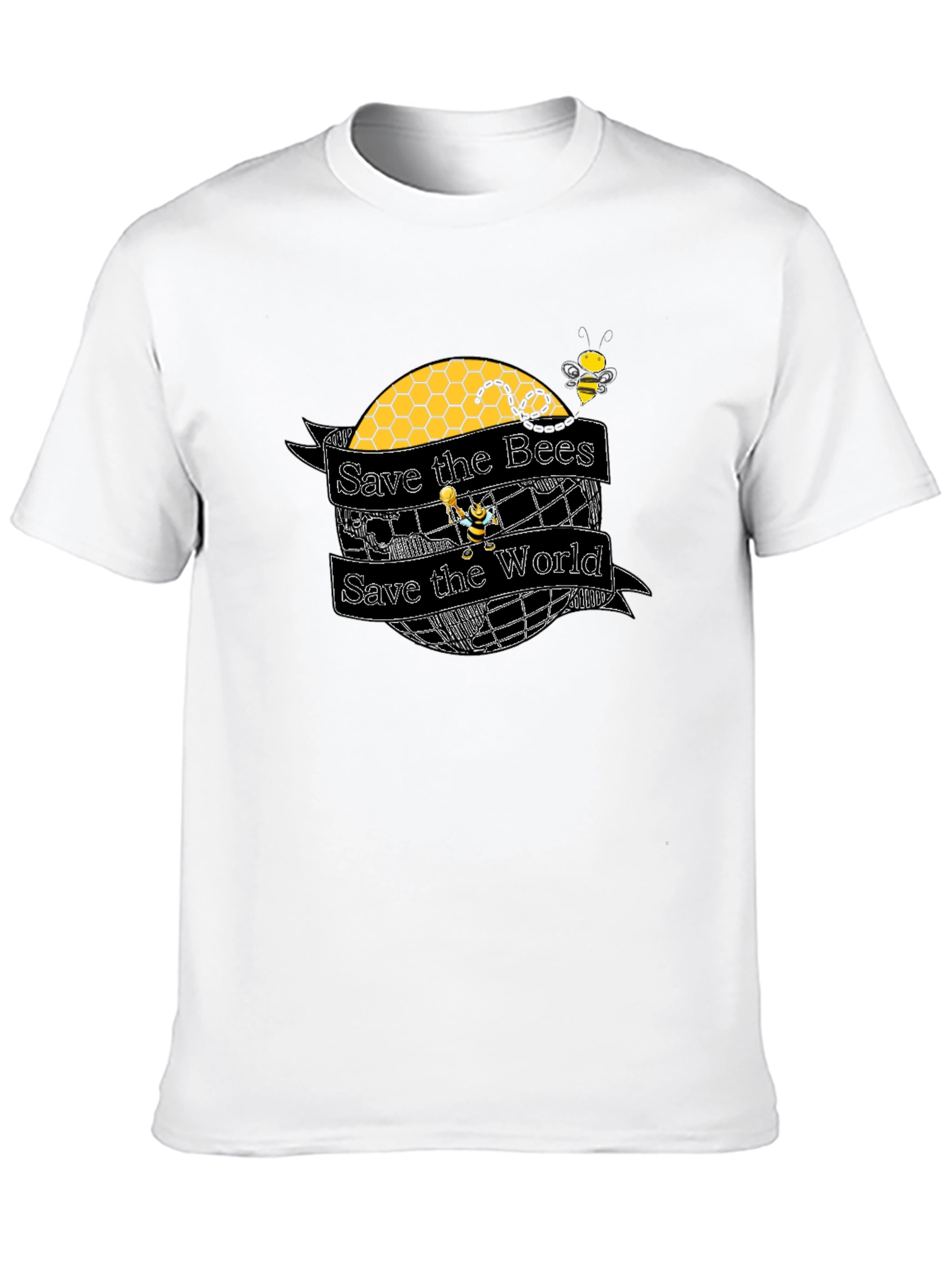 Save the Bees T-Shirt: World Honeycomb Design