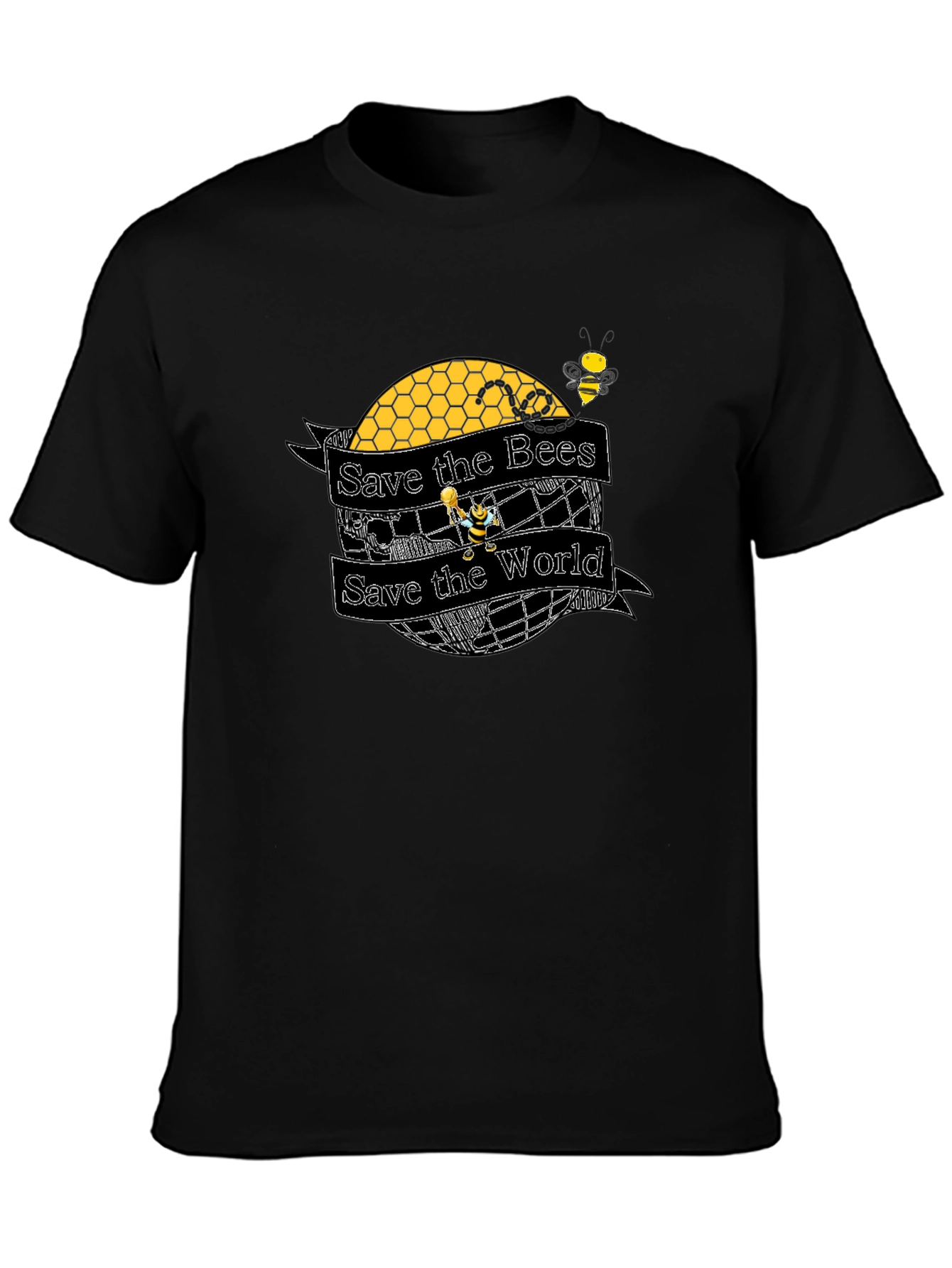 Save the Bees T-Shirt: World Honeycomb Design