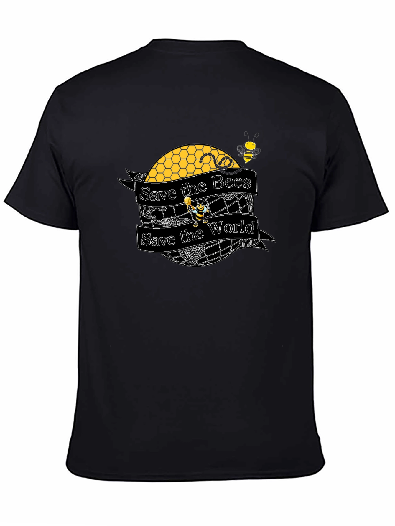 Save the Bees T-Shirt: World Honeycomb Design