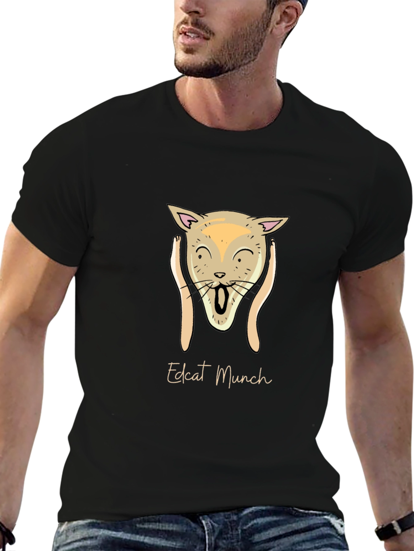 Edcat Munch T-Shirt - Unique Artistic Tee