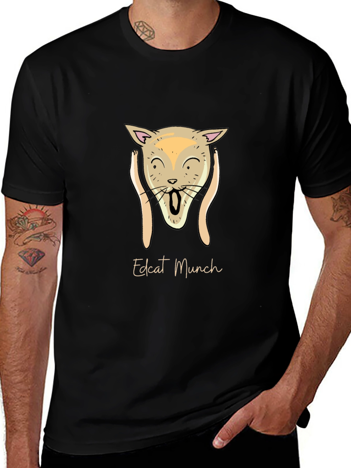 Edcat Munch T-Shirt - Unique Artistic Tee