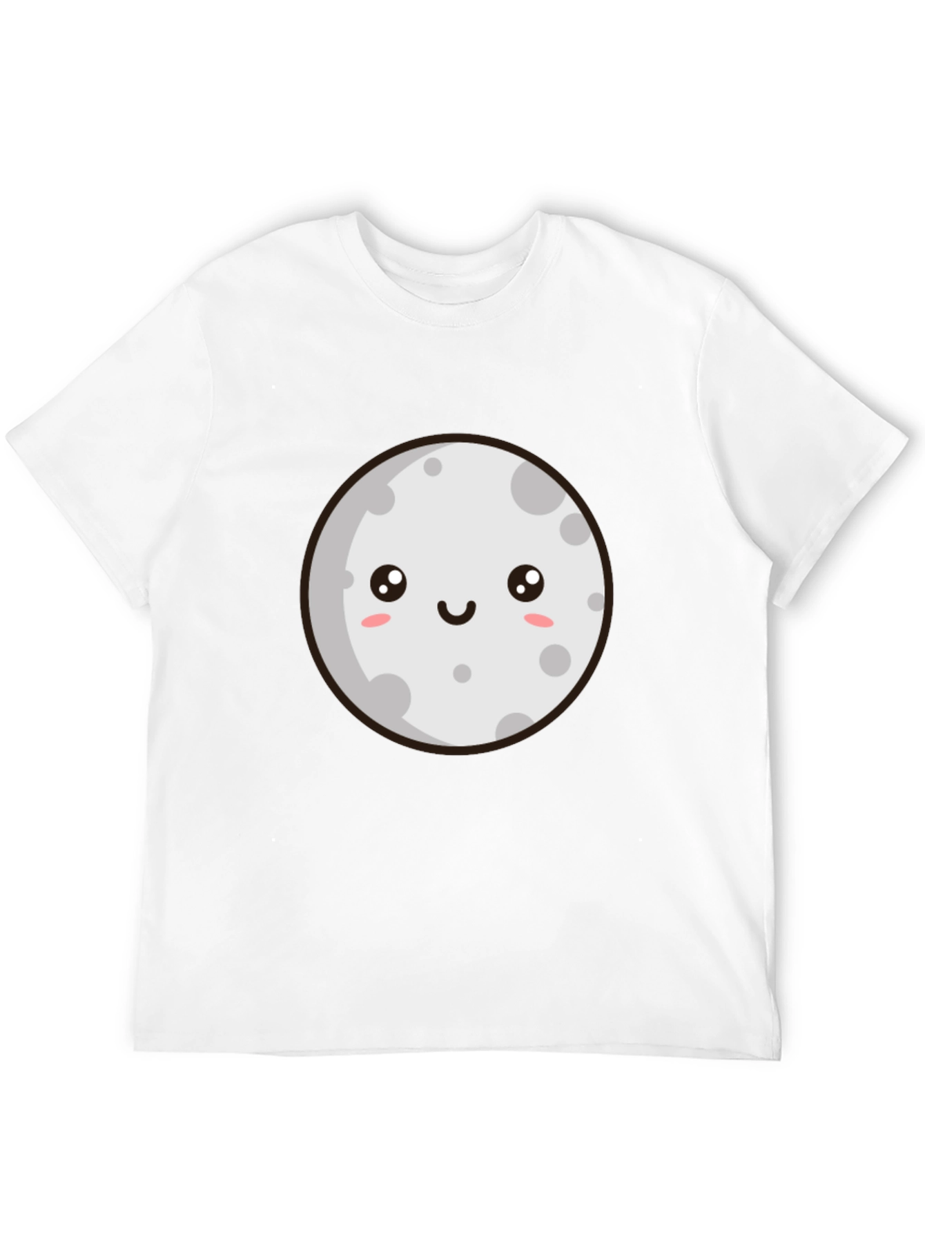 Cute Moon Graphic Tee - Black T-Shirt