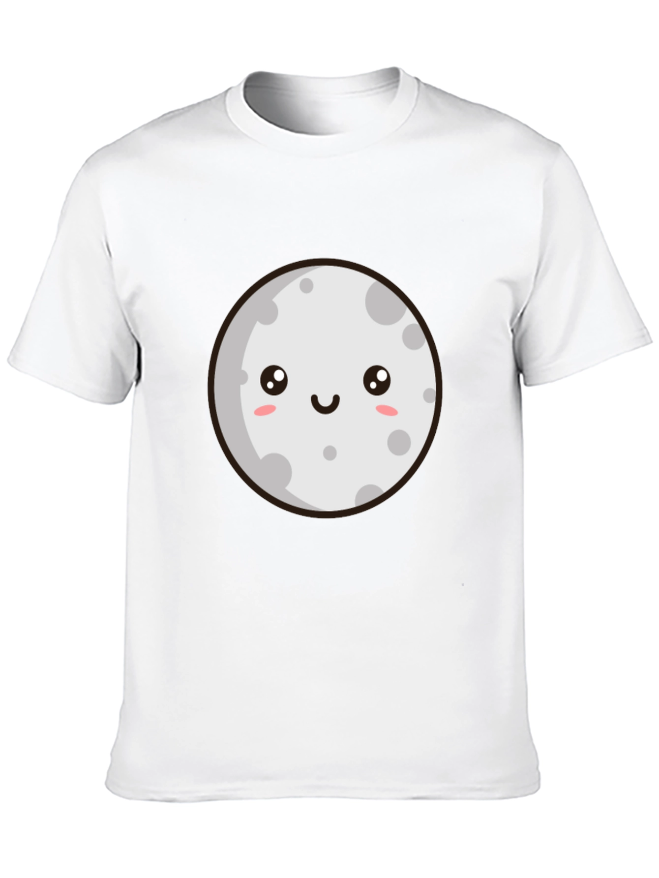 Cute Moon Graphic Tee - Black T-Shirt