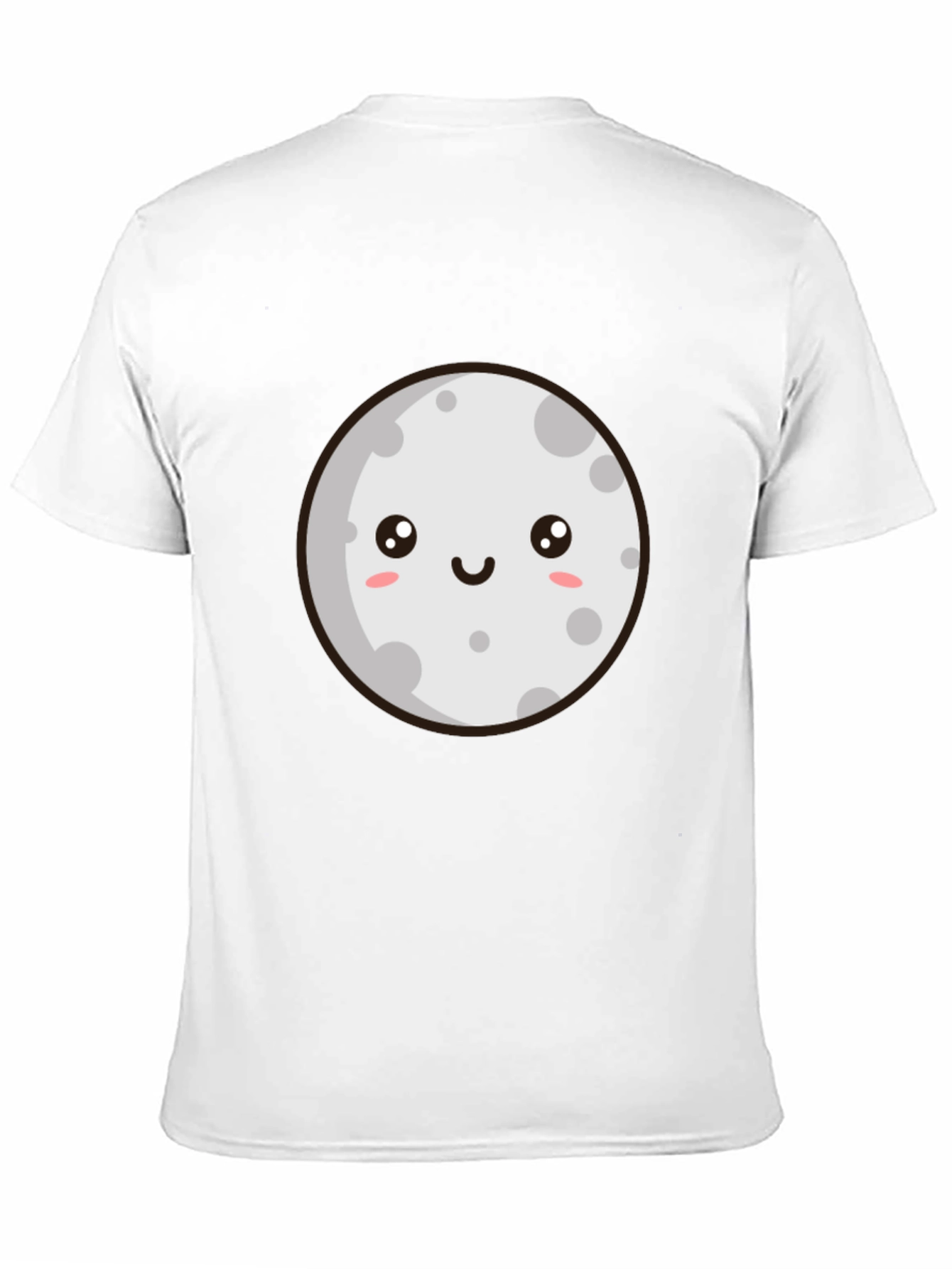 Cute Moon Graphic Tee - Black T-Shirt