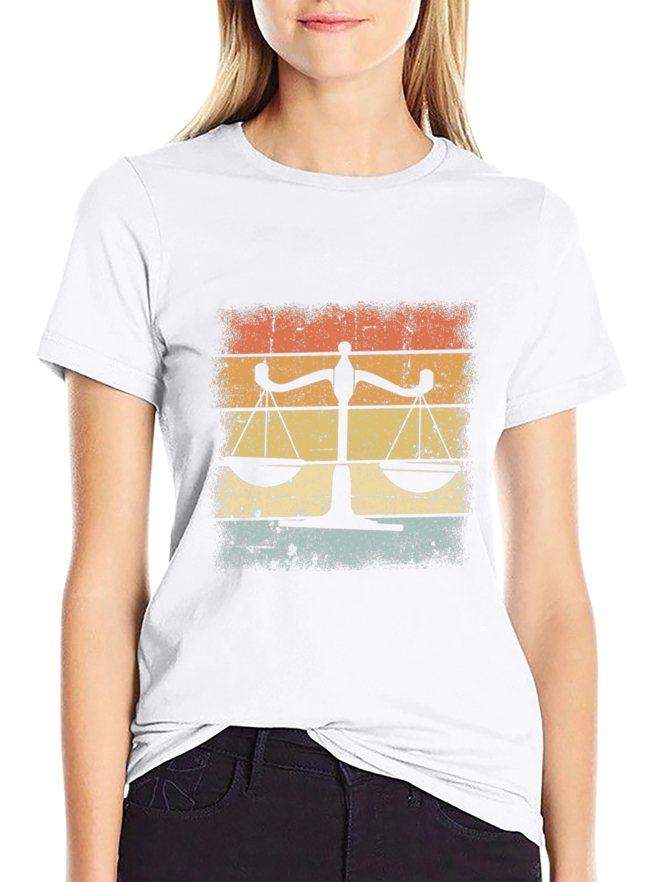 Scales of Justice Retro T-Shirt