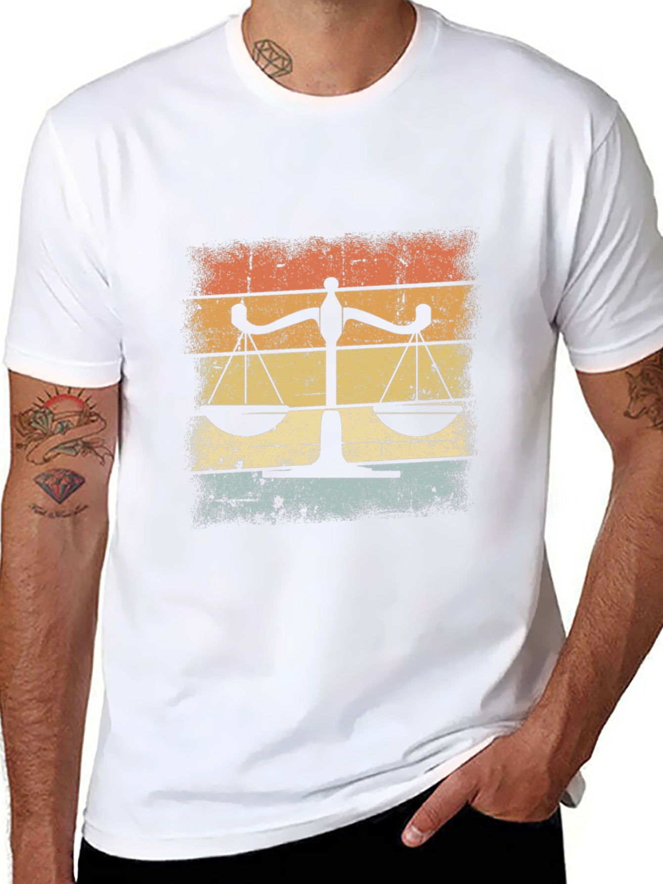 Scales of Justice Retro T-Shirt